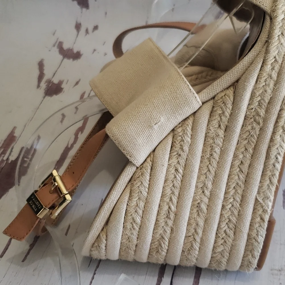 Vince Camuto 10 beige espadrilles platforms new heels